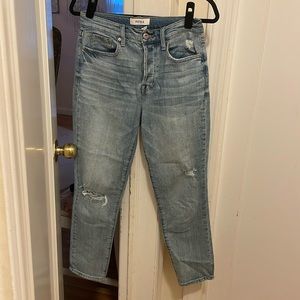 Pistola high waisted straight leg denim jeans size 28